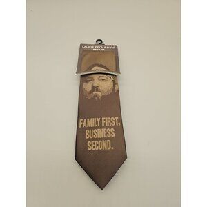 Mens A&E Duck Dynasty Happy Happy Happy Brown Phil Tie NEW